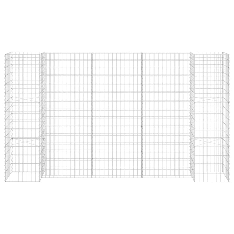 Load image into Gallery viewer, VidaXL Gabion plantenbak H-vormig 260x40x150 cm staaldraad
