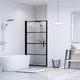 Vidaxl douchedeur 81x195 cm gehard glas zwart