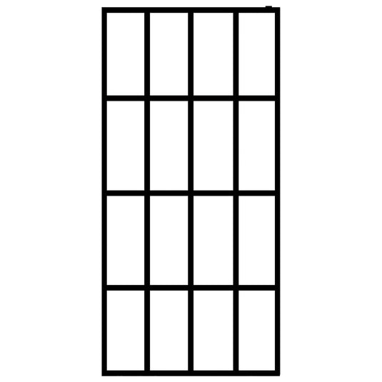 VidaXL Inloopdouchewand 118x190 cm transparant gehard glas