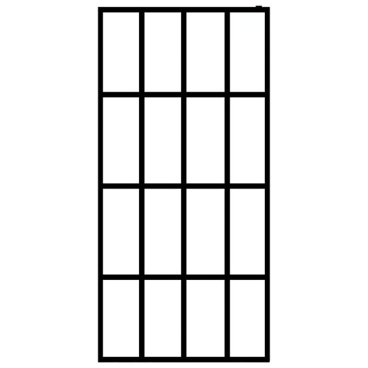 VidaXL Inloopdouchewand 140x195 cm transparant gehard glas
