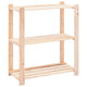 Vidaxl opbergrek 3-laags 80x38x90 cm massief grenenhout 150 kg