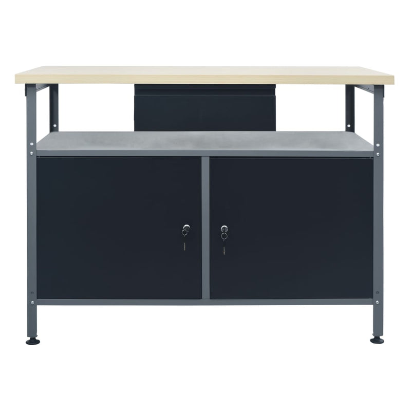 Load image into Gallery viewer, VidaXL Werkbank 120x60x85 cm staal zwart
