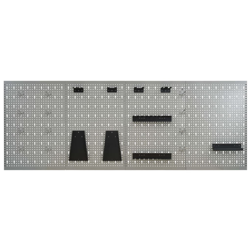 Load image into Gallery viewer, Vidaxl gaatjespaneel wandgemonteerd 4 st 40x58 cm staal
