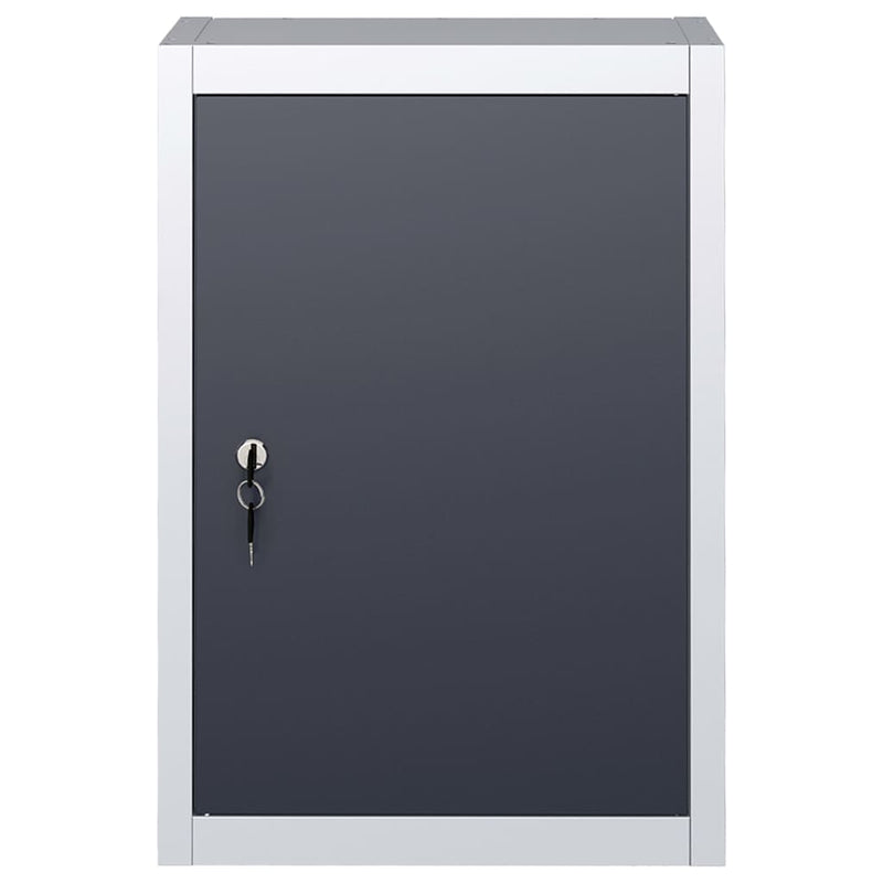 Load image into Gallery viewer, Vidaxl gereedschapskast voor aan de wand metaal grijs en zwart
