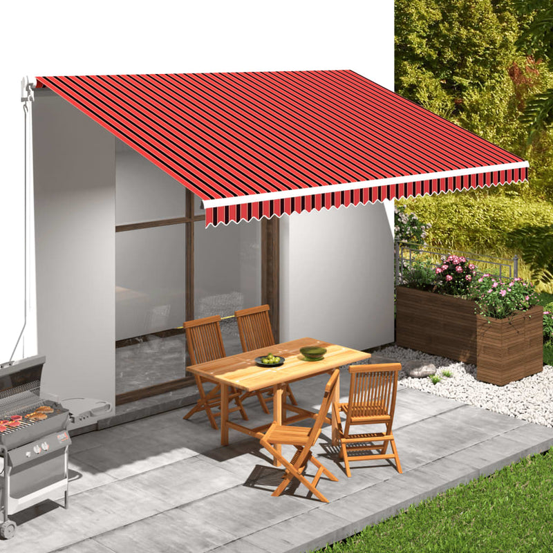 Load image into Gallery viewer, Vidaxl luifeldoek 500x300 cm canvas oranje en bruin

