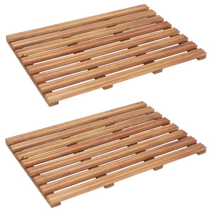 Vidaxl badmatten 2 st massief acaciahout 56x37 cm