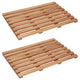 Vidaxl badmatten 2 st massief acaciahout 56x37 cm