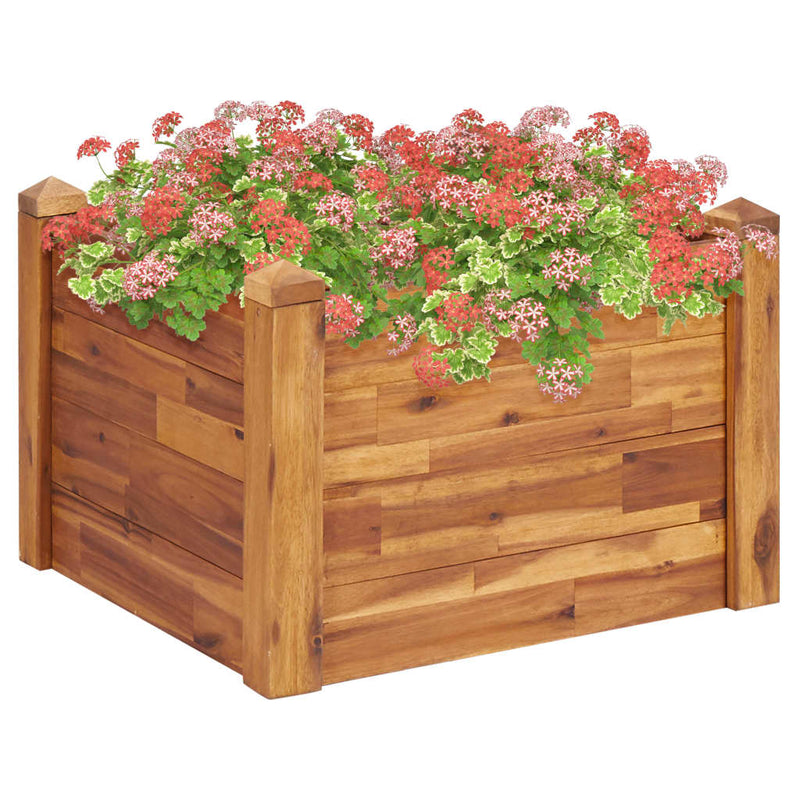 Afbeelding laden in galerijviewer, Vidaxl plantenbak verhoogd 60x60x44 cm massief acaciahout
