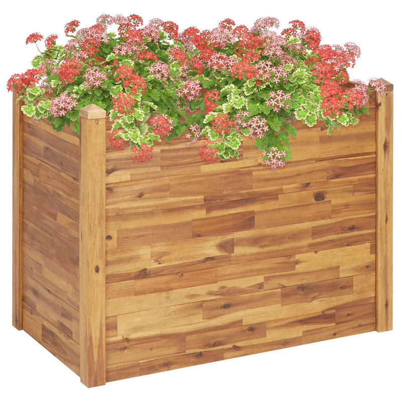 ギャラリービューアに画像をロードする, Vidaxl plantenbak verhoogd 110x60x84 cm massief acaciahout
