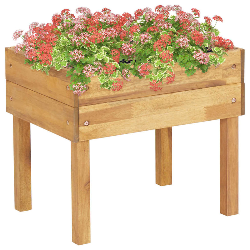 Load image into Gallery viewer, Vidaxl plantenbak verhoogd 50x40x45 cm massief acaciahout
