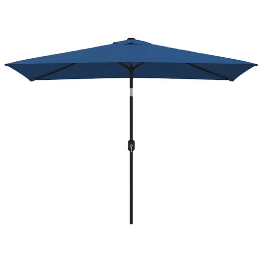 Vidaxl parasol met metalen paal 300x200 cm azuurblauw