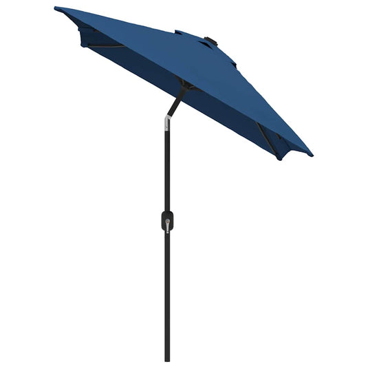 Vidaxl parasol met metalen paal 300x200 cm azuurblauw