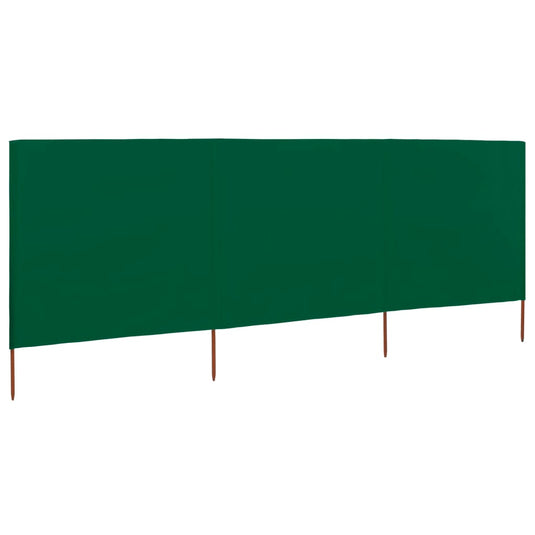 Vidaxl windscherm 3-panelen 400x80 cm stof groen