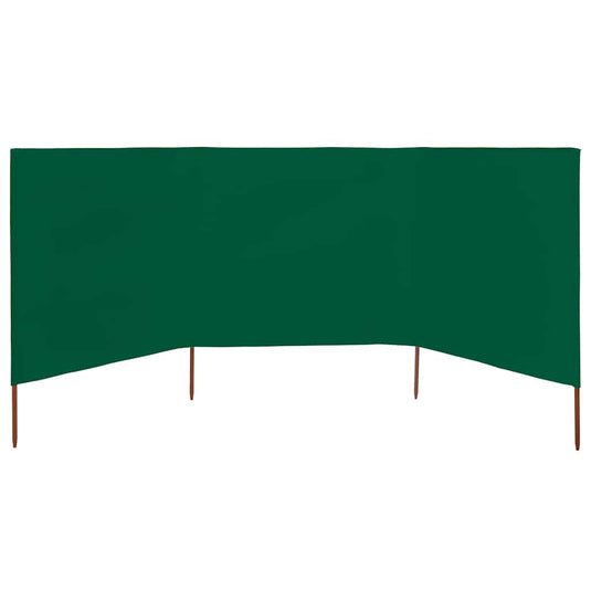 Vidaxl windscherm 3-panelen 400x80 cm stof groen