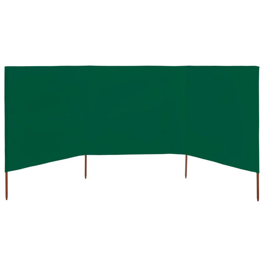Vidaxl windscherm 3-panelen 400x80 cm stof groen