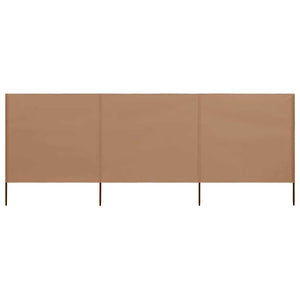 Vidaxl windscherm 3-panelen 400x80 cm stof taupe