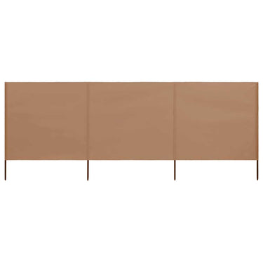 Vidaxl windscherm 3-panelen 400x80 cm stof taupe