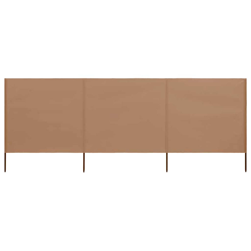 Load image into Gallery viewer, Vidaxl windscherm 3-panelen 400x80 cm stof taupe
