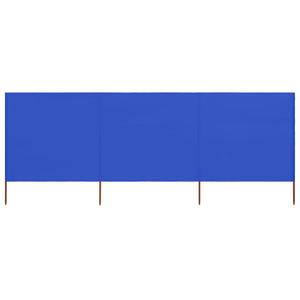 Vidaxl windscherm 3-panelen 400x80 cm stof azuurblauw