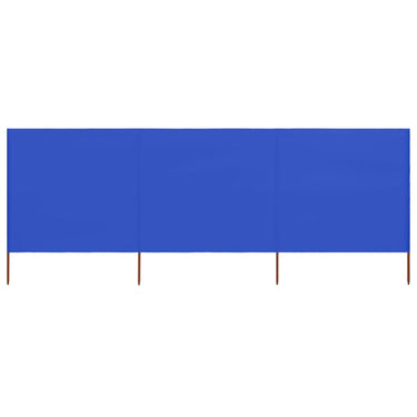 Vidaxl windscherm 3-panelen 400x80 cm stof azuurblauw
