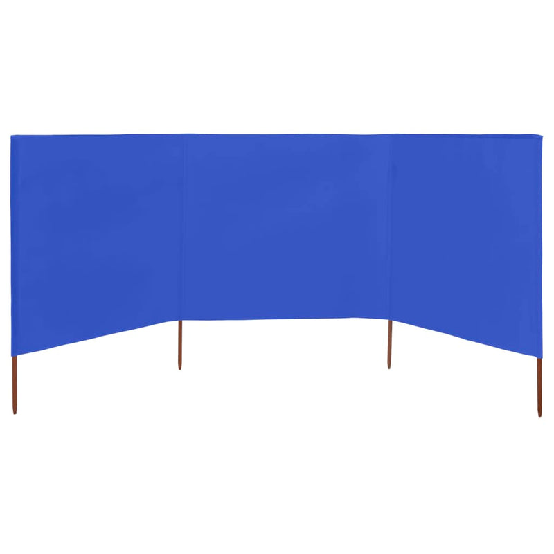Load image into Gallery viewer, Vidaxl windscherm 3-panelen 400x80 cm stof azuurblauw
