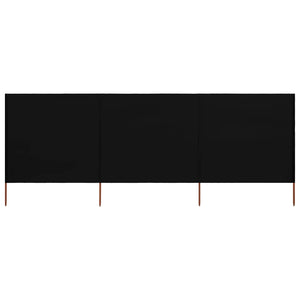 Vidaxl windscherm 3-panelen 400x120 cm stof zwart