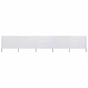 Vidaxl windscherm 5-panelen 600x160 cm stof zandwit