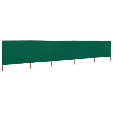 Vidaxl windscherm 5-panelen 600x160 cm stof groen
