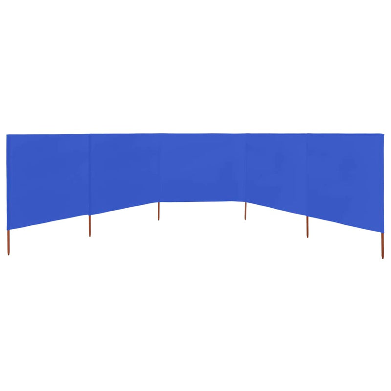 Load image into Gallery viewer, Vidaxl windscherm 5-panelen 600x160 cm stof azuurblauw
