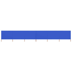 Vidaxl windscherm 6-panelen 800x80 cm stof azuurblauw
