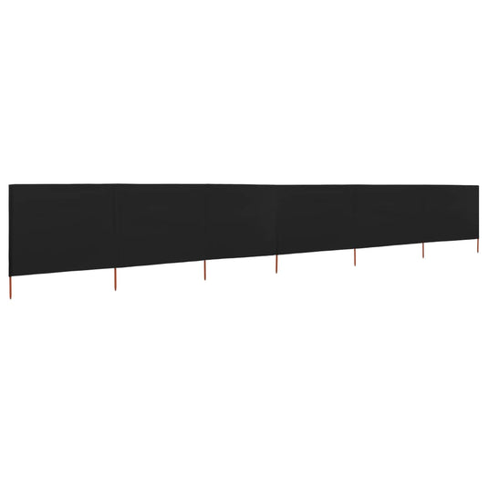 Vidaxl windscherm 6-panelen 800x120 cm stof zwart