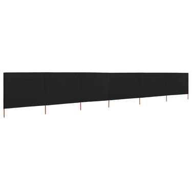 Vidaxl windscherm 6-panelen 800x120 cm stof zwart