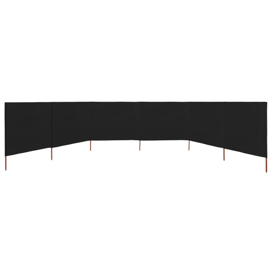 Vidaxl windscherm 6-panelen 800x120 cm stof zwart
