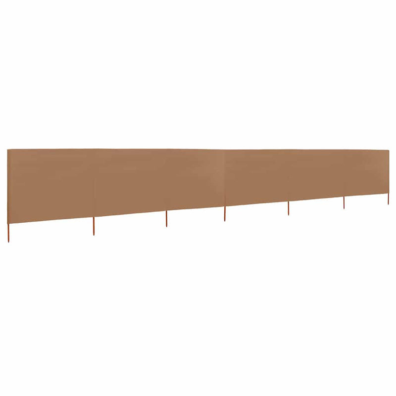 Load image into Gallery viewer, Vidaxl windscherm 6-panelen 800x160 cm stof taupe
