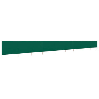 Vidaxl windscherm 9-panelen 1200x80 cm stof groen