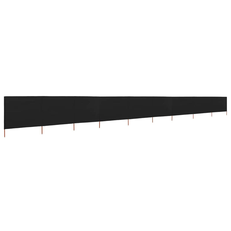 Load image into Gallery viewer, Vidaxl windscherm 9-panelen 1200x80 cm stof zwart

