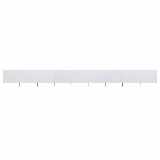 Vidaxl windscherm 9-panelen 1200x120 cm stof zandwit
