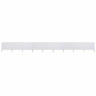 Vidaxl windscherm 9-panelen 1200x120 cm stof zandwit