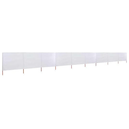 Vidaxl windscherm 9-panelen 1200x120 cm stof zandwit