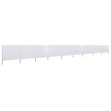 Vidaxl windscherm 9-panelen 1200x120 cm stof zandwit