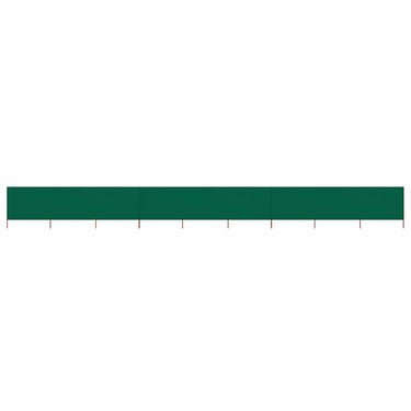 Vidaxl windscherm 9-panelen 1200x120 cm stof groen