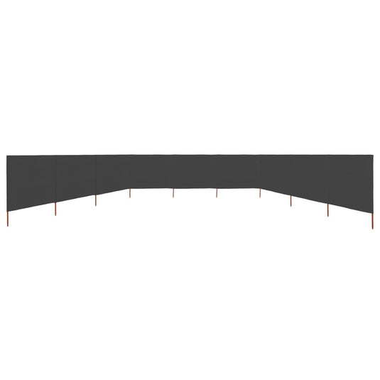 Vidaxl windscherm 9-panelen 1200x120 cm stof antraciet
