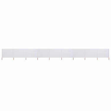 Vidaxl windscherm 9-panelen 1200x160 cm stof zandwit