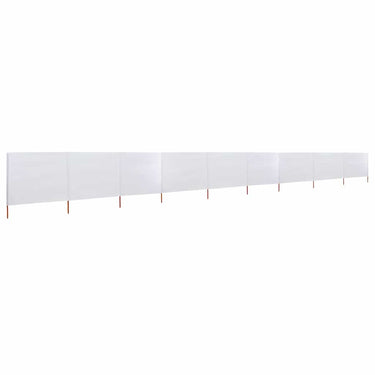 Vidaxl windscherm 9-panelen 1200x160 cm stof zandwit