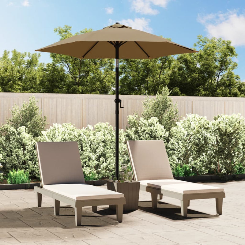 ギャラリービューアに画像をロードする, Vidaxl parasol 200x224 cm aluminium taupe
