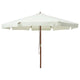 Vidaxl parasol met houten paal 330 cm zandwit