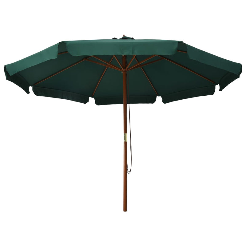 Load image into Gallery viewer, Vidaxl parasol met houten paal 330 cm groen
