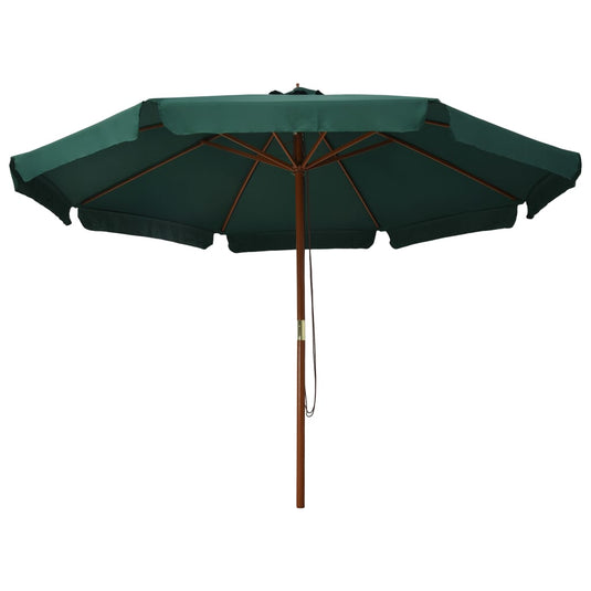 Vidaxl parasol met houten paal 330 cm groen