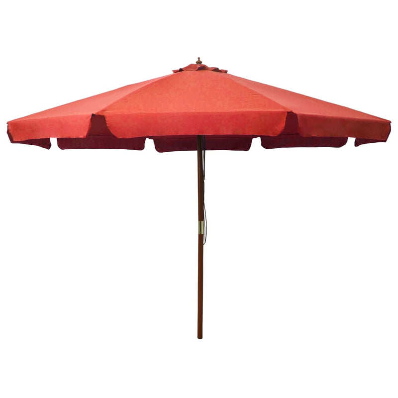 Load image into Gallery viewer, Vidaxl parasol met houten paal 330 cm terracottakleurig
