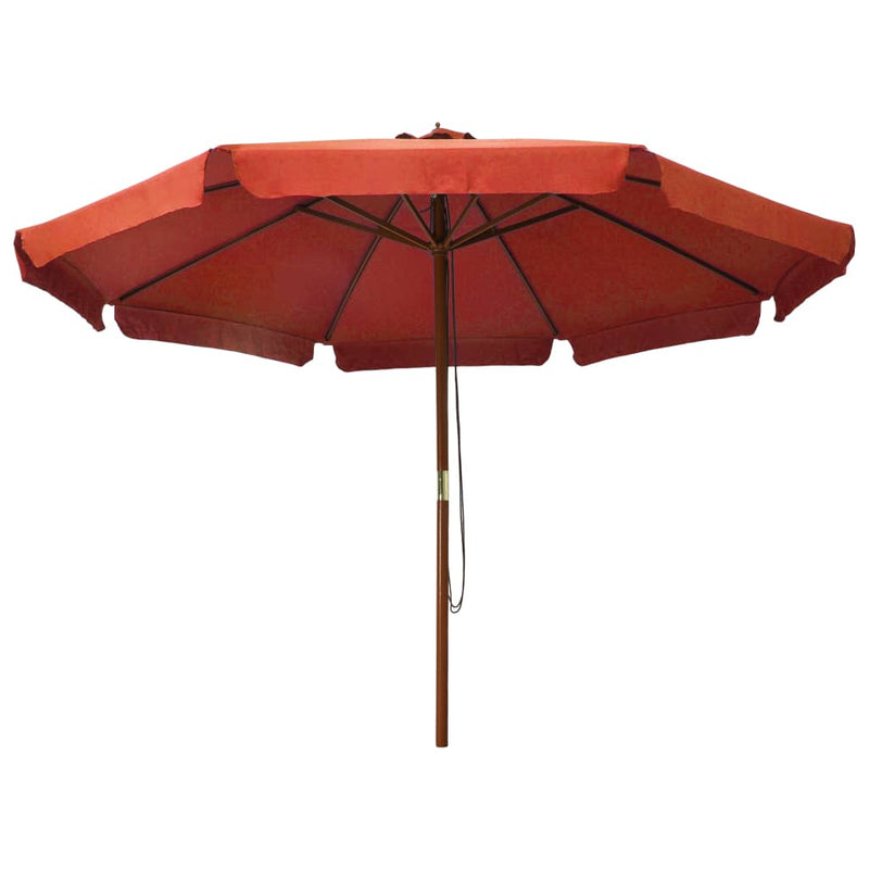 Load image into Gallery viewer, Vidaxl parasol met houten paal 330 cm terracottakleurig
